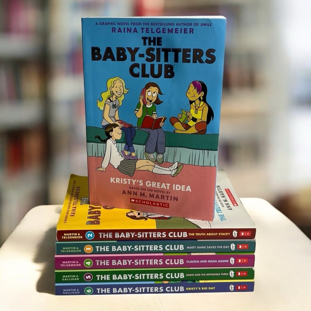 The Baby Siitters Club #1 2 3 4 5 6 Graphic Novel Book Set Paperback Ann Martin